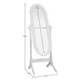 Ce miroir cheval pivotant mesure 1,45 cm de haut x 41 cm de long x 48 cm de profondeur.