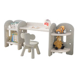 mesa e cadeira 4 em 1 para crianças Montessori modulares e ajustáveis ​​em altura 3 em 1 | Estante | Unidade de armazenamento de brinquedos | 1-6 anos