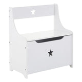 Large Robust Toy Box and Bench with Slow Release Hinge | Ottoman | Blanket Box | White