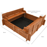The sand pit comes with a geo-textile liner to prevent weeds and allows water drainage