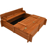 This high quality wooden sandpit is 96 x 96 x 22cm in size