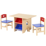 The durable bins and boxes allow toys and paraphernalia to be hidden away when it's not in use.