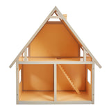 Realisticky vyzerajúci domček na hranie alebo bábiky, ktorý slúži aj ako užitočný malý úložný priestor alebo výstavná jednotka.