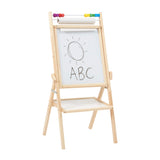 Childrens Wooden 4-in-1 Double Sided Easel with Paper Roll