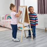 4-in-1 Easel | Whiteboard | Blackboard Double Folding Easel | 95cm Tall