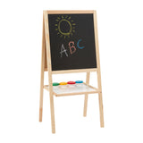 A double-sided easel with chalkboard