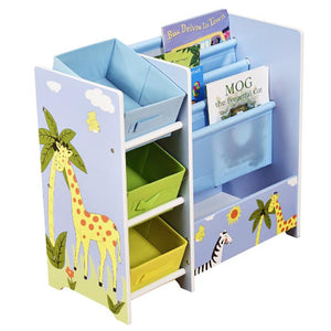 यह बच्चों का खिलौना बॉक्स भंडारण और बच्चों की किताबों की अलमारी किसी भी शयनकक्ष या खेल के कमरे के लिए बिल्कुल उपयुक्त है