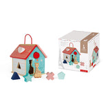 The house can be opened up and the interior accessed and blocks recovered via the detachable roof.