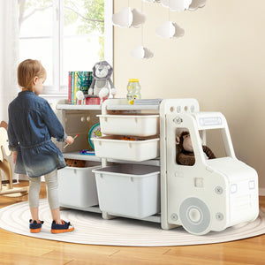 Stor Montessori-lastbilformet legetøjsopbevaring i småbørnsstørrelse | Legetøjskasse | 3 år+