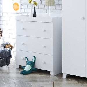 Italian Inspired Wooden Dresser Chest of Drawers Baby Changing Unit Crisp White
