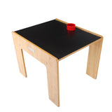 Dieser Little Helper FunStation Duo Chalky-Tisch bietet Platz für zwei Kleinkinder und verfügt über einen Topf in der Tischplatte für Kleinkram