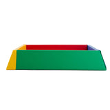 Conjunto de jogos macios para poço de bolinhas Montessori extra grande | Piscina de bolinhas com tapete interno | 158x158x30cm | Cores Primárias | 3m+ Pouco
