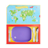 Conjunto de jantar infantil montessori de aventura alimentar educacional para crianças grandes | 2 opções de cores