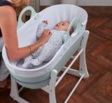 Moses Basket & Stand With Waterproof Mattress | Mint Green
