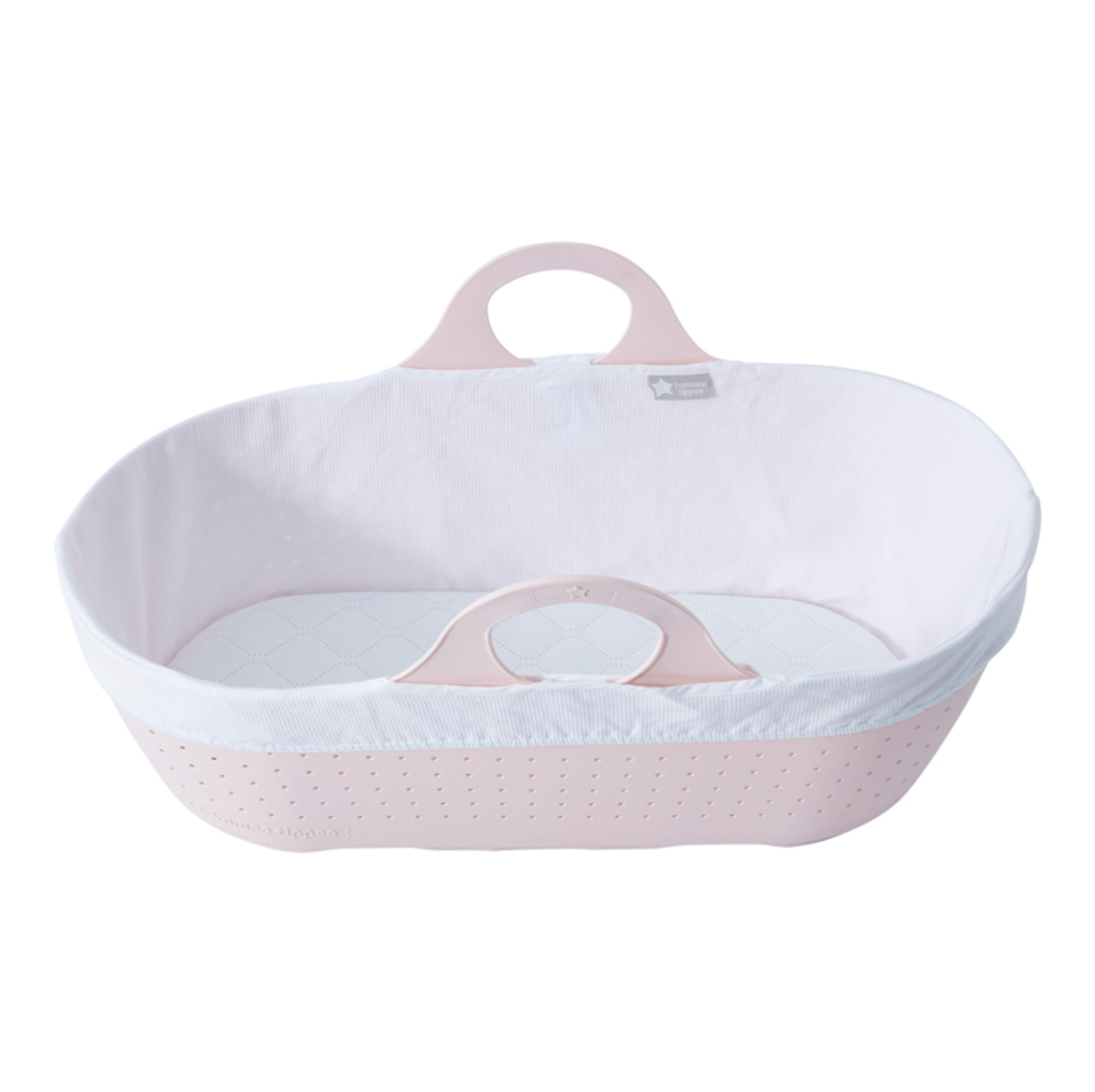 Moses Basket Stand With Waterproof Mattress Whisper Pink www