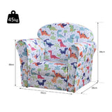 Why not mix both practicality and fun by making this cute dino themed children’s armchair your new addition.