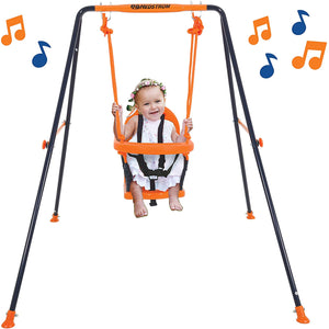 Musical Toddler Swing | Heavy Duty Construction | Folding Baby Swing | 6m - 3 years