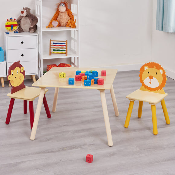 Small childrens wooden table and chairs online