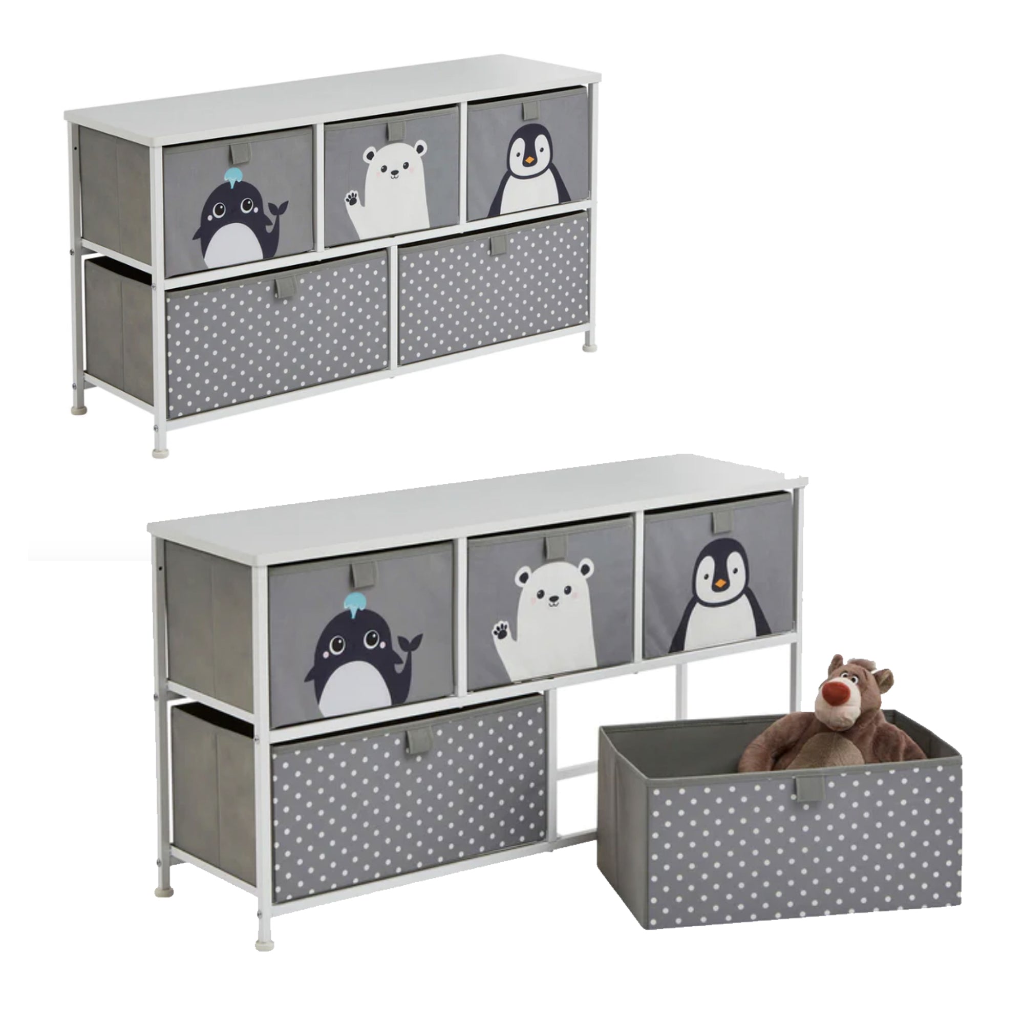 Whale store toy box