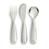 This montessori food adventure set includes ergonomic, child-friendly high quality stainless steel cutlery
