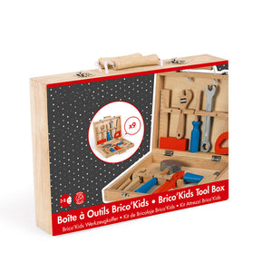 Juego de herramientas de juguete Montessori de madera de primera calidad para niños en estuche de transporte de madera para niños de 3 a 8 años