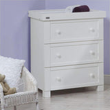 The top on this chest of drawers with changing unit is removable making it practical and long-lasting.