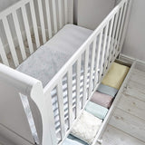 The cot bed includes a drawer at the bottom, enabling you to store their cuddlies, toys or bedding.