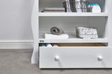 The baby changing unit features three shelves where you can put your nursery essentials and accessories.