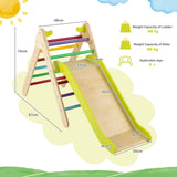 2-in-1 Kids Eco Wood Climbing Frame | Montessori Pikler Triangle, Slide & Climber