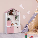 This compact bookcase and toy box is convenient for various items, from stuffed toys to books to video games.