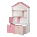 The movable and rolling drawers make it easy to move toys from one room to another.