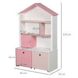 Kids Large Bookshelf | Kids Bookcase with Drawers | Toy Storage | Pink & White | 3 Years+