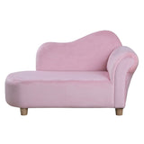 Childrens Luxuriously Soft Velvet-Like Chaise Longue | Pink | 3-7 Years