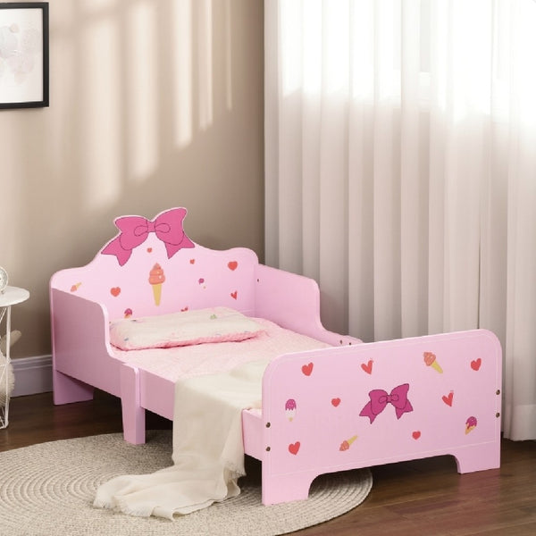 Pink Sweetheart Toddler Bed with Side Rails 3-6 Years – 