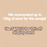 This pirate ship cum sandpit can be used at any use - ensure there is adult supervision for children under 3 years of age