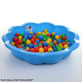 There are many benefits to our tots playing in this recyclable plastic sand pit cum ball pit or paddling pool