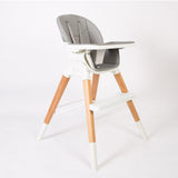 Deluxe 7-i-1 høj stol og bakke | Lav stol | Booster til stole | Taburet | Grå | 6m+