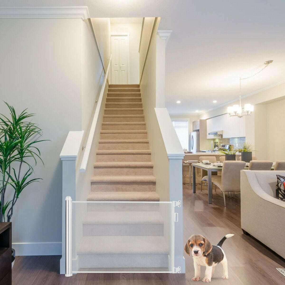 Extendable Adjustable Stair Gate Baby Gate Mesh Max