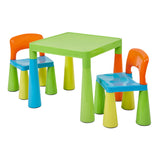 L'ensemble table et chaises permet à vos enfants d'être occupés pendant des heures en laissant libre cours à leur imagination.