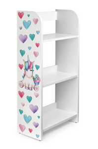 Magisches Einhorn-Bücherregal für Kinder | Bücherregal für Kinder | Bücherregal für Kinder | weiß | 1,02 m hoch