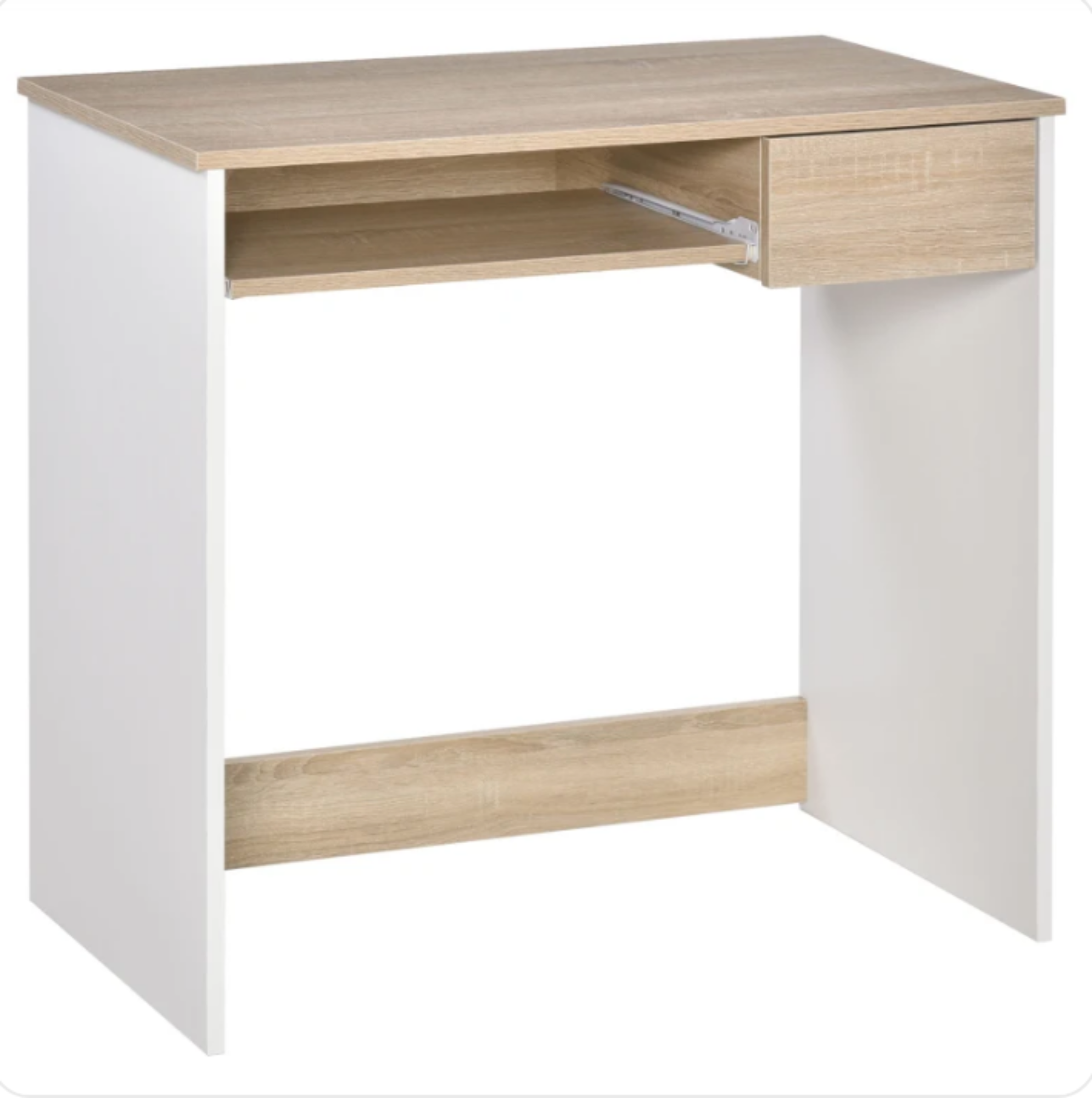 Childrens Homework Computer Desk Storage Natural White 6