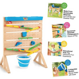 Mur d’eau en bois écologique Montessori | Jeu de sable et d'eau avec accessoires | 3 ans+