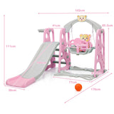 Children's Montessori Swing and Slide Set With Basketball Hoop | Indoor and Outdoor Play