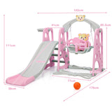 Children's Montessori Swing and Slide Set With Basketball Hoop | Indoor and Outdoor Play Play