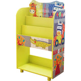 Deze handige boekenkast en boekenplank met Safari-thema is een geweldige opberger in de kinder- of speelkamer.