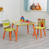 Stół i krzesło Safari jest idealne dla dzieci w wieku 3+