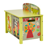 Jungle themed wooden toy box to amuse and delight your tot