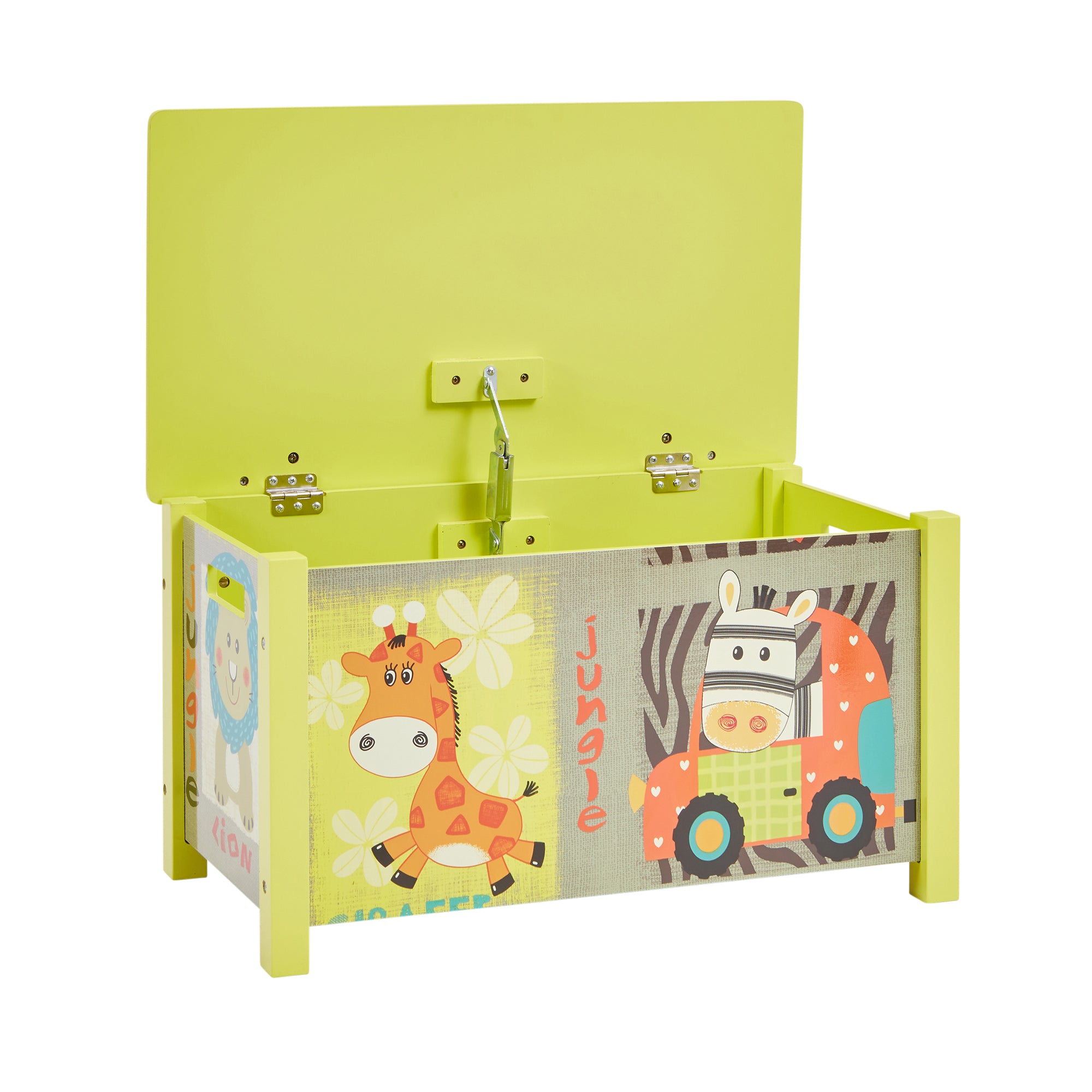 Wooden Toy Box Childrens Wooden Toy Box Toy Storage Safari Jungle www.littlehelper
