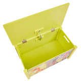 lots of storage space for your little one's toys in this cute wooden toy box