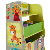 Includes 2 fabric storage boxes for extra storage